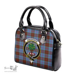 Scottish Anderson Modern Tartan Shoulder Handbags with Family Crest Scottish Plaid Tartan Plaid - ScotsTee - scotstee.com