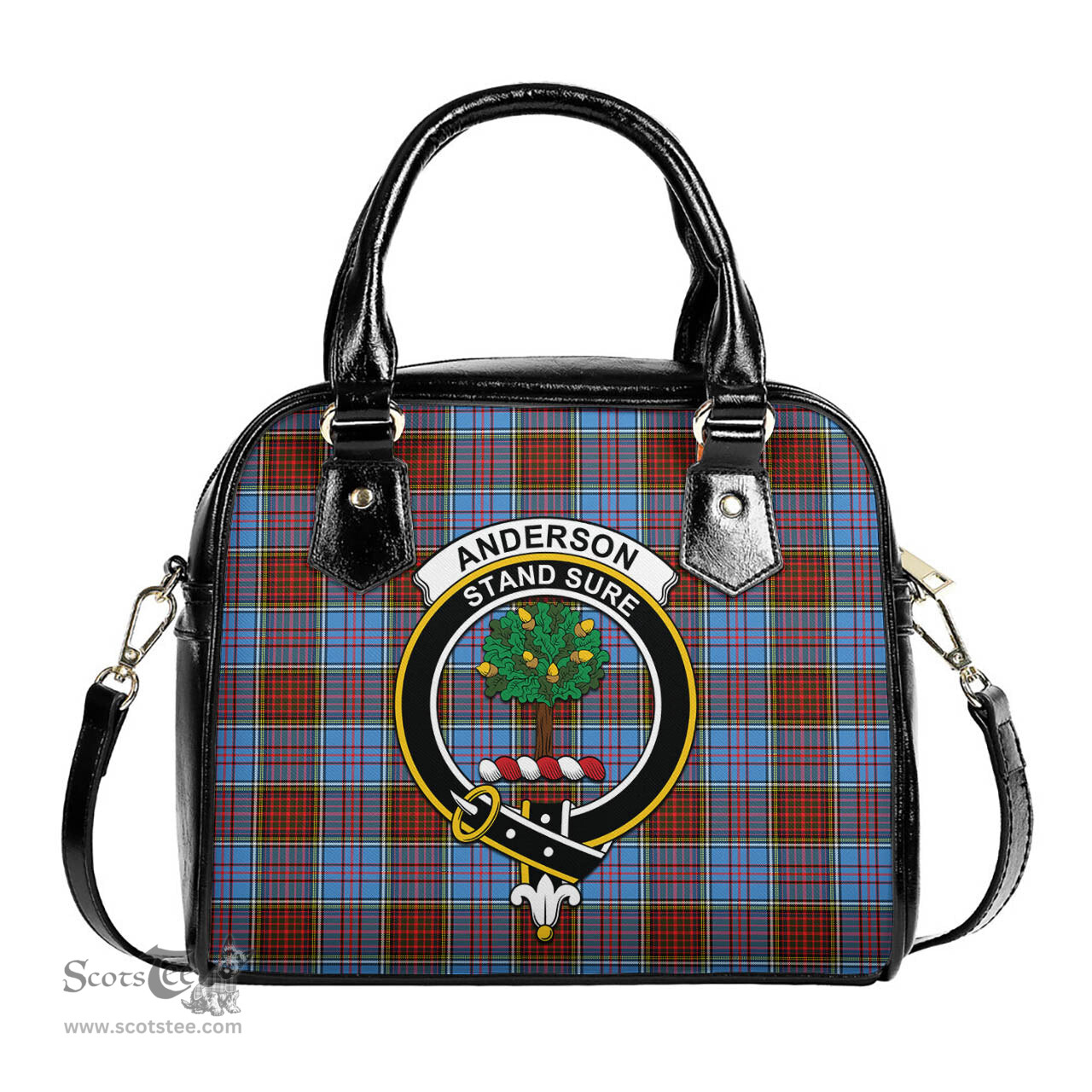 Scottish Anderson Modern Tartan Shoulder Handbags with Family Crest Scottish Plaid Tartan Plaid - ScotsTee - scotstee.com