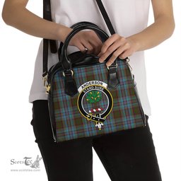 Scottish Anderson Tartan Shoulder Handbags with Family Crest Scottish Plaid Tartan Plaid - ScotsTee - scotstee.com