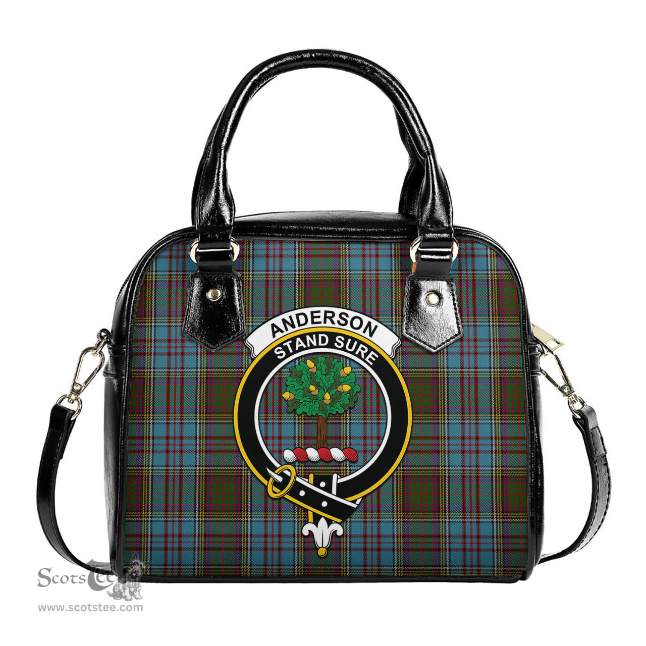 Scottish Anderson Tartan Shoulder Handbags with Family Crest Scottish Plaid Tartan Plaid - ScotsTee - scotstee.com