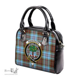 Scottish Anderson Ancient Tartan Shoulder Handbags with Family Crest Scottish Plaid Tartan Plaid - ScotsTee - scotstee.com