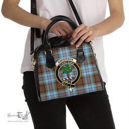 Scottish Anderson Ancient Tartan Shoulder Handbags with Family Crest Scottish Plaid Tartan Plaid - ScotsTee - scotstee.com