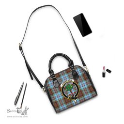 Scottish Anderson Ancient Tartan Shoulder Handbags with Family Crest Scottish Plaid Tartan Plaid - ScotsTee - scotstee.com