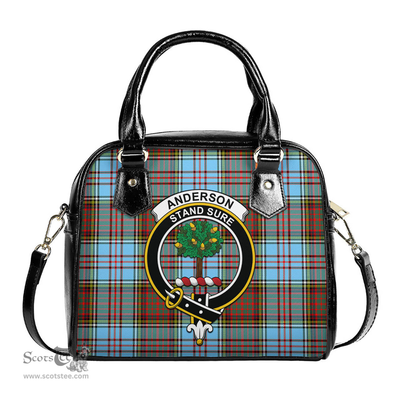 Scottish Anderson Ancient Tartan Shoulder Handbags with Family Crest Scottish Plaid Tartan Plaid - ScotsTee - scotstee.com