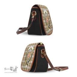 Scottish Baillie Dress Tartan Saddle Crossbody Bag with Family Crest Scottish Plaid Tartan Plaid - ScotsTee - scotstee.com