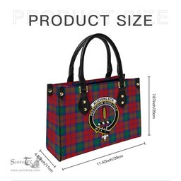 Scottish Auchinleck Tartan Leather Bag for Women with Family Crest Scottish Plaid Tartan Plaid - ScotsTee - scotstee.com