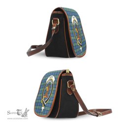 Scottish Baird Ancient Tartan Saddle Crossbody Bag with Family Crest Scottish Plaid Tartan Plaid - ScotsTee - scotstee.com