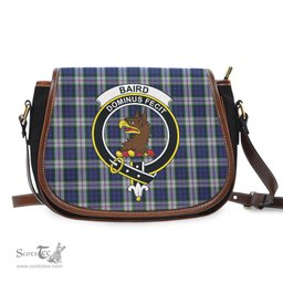 Scottish Baird Dress Tartan Saddle Crossbody Bag with Family Crest Scottish Plaid Tartan Plaid - ScotsTee - scotstee.com