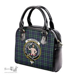 Scottish Allardice Tartan Shoulder Handbags with Family Crest Scottish Plaid Tartan Plaid - ScotsTee - scotstee.com