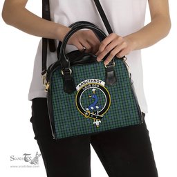 Scottish Arbuthnot Tartan Shoulder Handbags with Family Crest Scottish Plaid Tartan Plaid - ScotsTee - scotstee.com