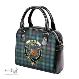Scottish Baillie Ancient Tartan Shoulder Handbags with Family Crest Scottish Plaid Tartan Plaid - ScotsTee - scotstee.com