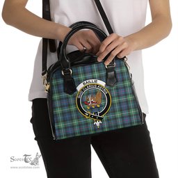 Scottish Baillie Ancient Tartan Shoulder Handbags with Family Crest Scottish Plaid Tartan Plaid - ScotsTee - scotstee.com