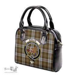 Scottish Baillie Dress Tartan Shoulder Handbags with Family Crest Scottish Plaid Tartan Plaid - ScotsTee - scotstee.com