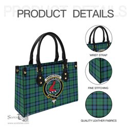 Scottish Armstrong Ancient Tartan Leather Bag for Women with Family Crest Scottish Plaid Tartan Plaid - ScotsTee - scotstee.com