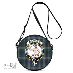 Scottish Allardice Tartan Round Crossbody Bags - Round Purse with Family Crest Scottish Plaid Tartan Plaid - ScotsTee - scotstee.com