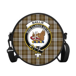 Scottish Baillie Dress Tartan Round Crossbody Bags - Round Purse with Family Crest Scottish Plaid Tartan Plaid - ScotsTee - scotstee.com