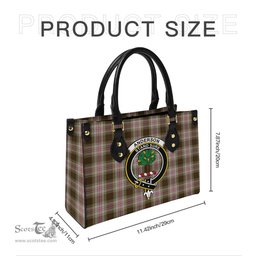 Scottish Anderson Dress Tartan Leather Bag for Women with Family Crest Scottish Plaid Tartan Plaid - ScotsTee - scotstee.com
