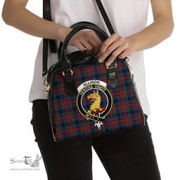 Scottish Allison Red Tartan Shoulder Handbags with Family Crest Scottish Plaid Tartan Plaid - ScotsTee - scotstee.com