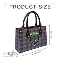 Scottish Anderson Modern Tartan Leather Bag for Women with Family Crest Scottish Plaid Tartan Plaid - ScotsTee - scotstee.com