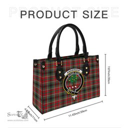 Scottish Anderson of Arbrake Tartan Leather Bag for Women with Family Crest Scottish Plaid Tartan Plaid - ScotsTee - scotstee.com