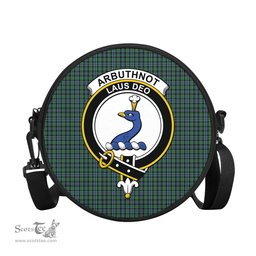 Scottish Arbuthnot Tartan Round Crossbody Bags - Round Purse with Family Crest Scottish Plaid Tartan Plaid - ScotsTee - scotstee.com