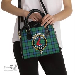 Scottish Armstrong Ancient Tartan Shoulder Handbags with Family Crest Scottish Plaid Tartan Plaid - ScotsTee - scotstee.com