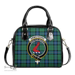 Scottish Armstrong Ancient Tartan Shoulder Handbags with Family Crest Scottish Plaid Tartan Plaid - ScotsTee - scotstee.com