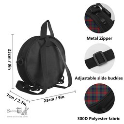 Scottish Allison Red Tartan Round Crossbody Bags - Round Purse with Family Crest Scottish Plaid Tartan Plaid - ScotsTee - scotstee.com
