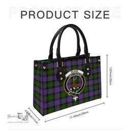Scottish Blair Modern Tartan Leather Bag for Women with Family Crest Scottish Plaid Tartan Plaid - ScotsTee - scotstee.com