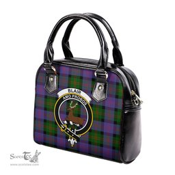 Scottish Blair Modern Tartan Shoulder Handbags with Family Crest Scottish Plaid Tartan Plaid - ScotsTee - scotstee.com