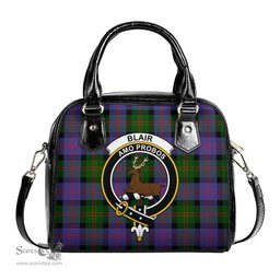 Scottish Blair Modern Tartan Shoulder Handbags with Family Crest Scottish Plaid Tartan Plaid - ScotsTee - scotstee.com