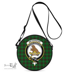 Scottish Beveridge Tartan Round Crossbody Bags - Round Purse with Family Crest Scottish Plaid Tartan Plaid - ScotsTee - scotstee.com