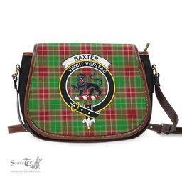 Scottish Baxter Modern Tartan Saddle Crossbody Bag with Family Crest Scottish Plaid Tartan Plaid - ScotsTee - scotstee.com