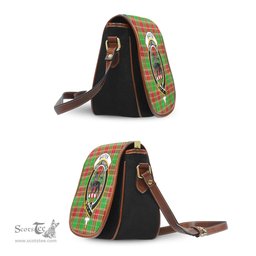 Scottish Baxter Modern Tartan Saddle Crossbody Bag with Family Crest Scottish Plaid Tartan Plaid - ScotsTee - scotstee.com