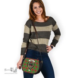 Scottish Baxter Modern Tartan Saddle Crossbody Bag with Family Crest Scottish Plaid Tartan Plaid - ScotsTee - scotstee.com