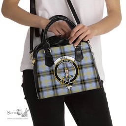 Scottish Bell Tartan Shoulder Handbags with Family Crest Scottish Plaid Tartan Plaid - ScotsTee - scotstee.com