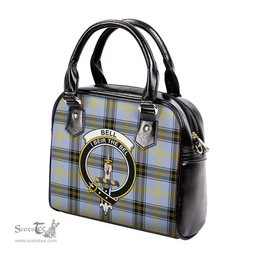 Scottish Bell Tartan Shoulder Handbags with Family Crest Scottish Plaid Tartan Plaid - ScotsTee - scotstee.com