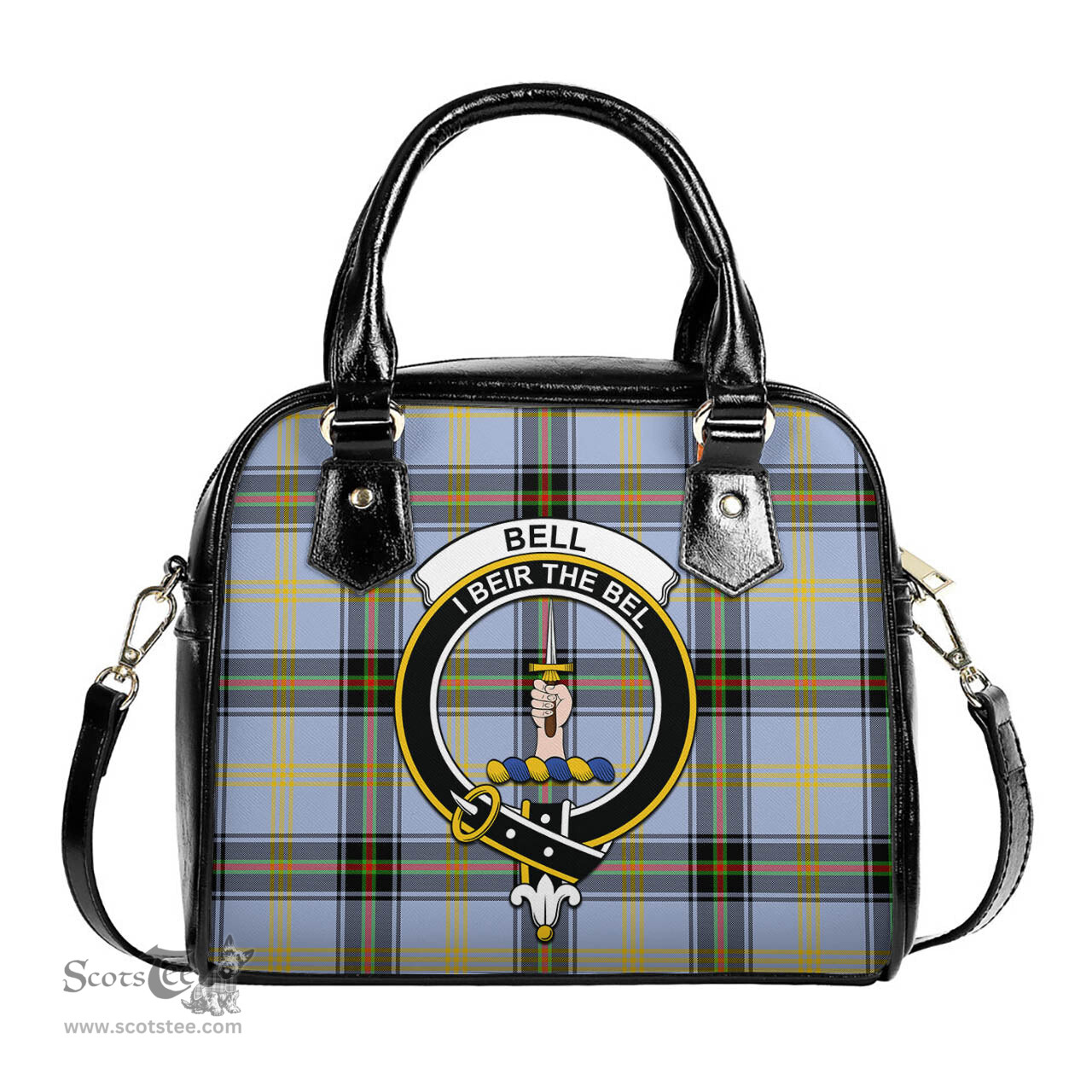 Scottish Bell Tartan Shoulder Handbags with Family Crest Scottish Plaid Tartan Plaid - ScotsTee - scotstee.com