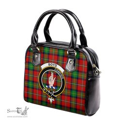 Scottish Boyd Modern Tartan Shoulder Handbags with Family Crest Scottish Plaid Tartan Plaid - ScotsTee - scotstee.com