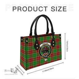 Scottish Baxter Modern Tartan Leather Bag for Women with Family Crest Scottish Plaid Tartan Plaid - ScotsTee - scotstee.com