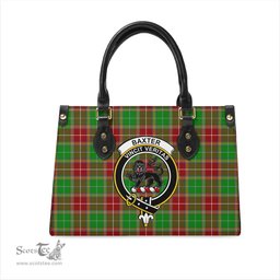 Scottish Baxter Modern Tartan Leather Bag for Women with Family Crest Scottish Plaid Tartan Plaid - ScotsTee - scotstee.com