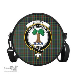 Scottish Bisset Tartan Round Crossbody Bags - Round Purse with Family Crest Scottish Plaid Tartan Plaid - ScotsTee - scotstee.com