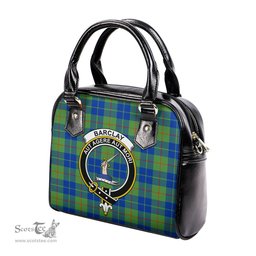 Scottish Barclay Hunting Ancient Tartan Shoulder Handbags with Family Crest Scottish Plaid Tartan Plaid - ScotsTee - scotstee.com