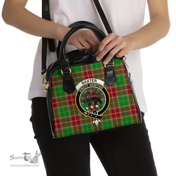 Scottish Baxter Modern Tartan Shoulder Handbags with Family Crest Scottish Plaid Tartan Plaid - ScotsTee - scotstee.com