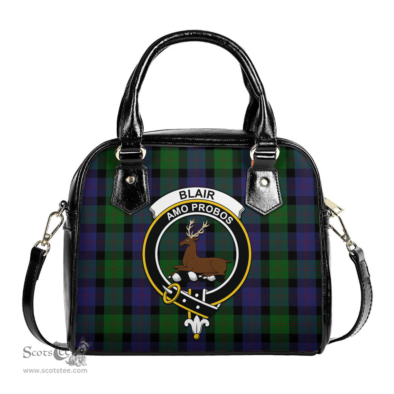 Scottish Blair Tartan Shoulder Handbags with Family Crest Scottish Plaid Tartan Plaid - ScotsTee - scotstee.com
