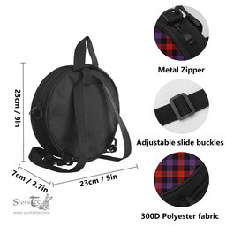 Scottish Broun Modern Tartan Round Crossbody Bags - Round Purse with Family Crest Scottish Plaid Tartan Plaid - ScotsTee - scotstee.com