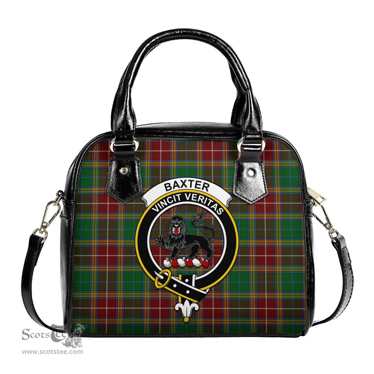 Scottish Baxter Tartan Shoulder Handbags with Family Crest Scottish Plaid Tartan Plaid - ScotsTee - scotstee.com