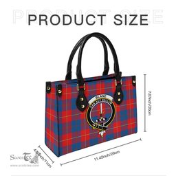 Scottish Blane Tartan Leather Bag for Women with Family Crest Scottish Plaid Tartan Plaid - ScotsTee - scotstee.com