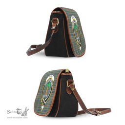Scottish Bisset Tartan Saddle Crossbody Bag with Family Crest Scottish Plaid Tartan Plaid - ScotsTee - scotstee.com
