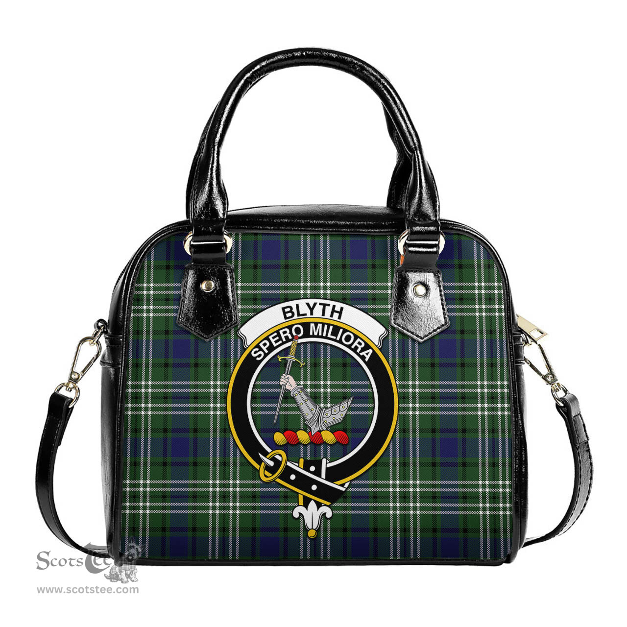 Scottish Blyth Tartan Shoulder Handbags with Family Crest Scottish Plaid Tartan Plaid - ScotsTee - scotstee.com